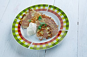 Potato pancake latkes