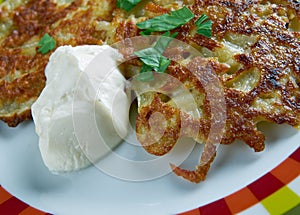 Potato pancake latkes