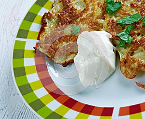 Potato pancake latkes