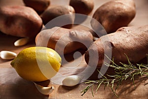 Potato with rosmary garlic and lemon