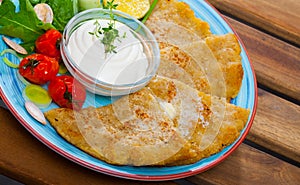 Potato scones - dish of Scottish cuisine