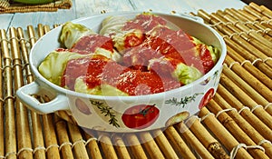 Potato and Smoked Fish Cabbage Rolls