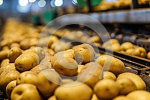 Potato sorting, processing and packing factory