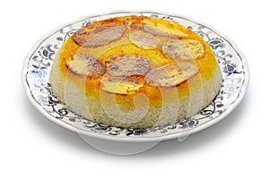Potato tahdig, iranian rice dish photo