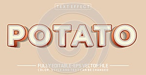Potato text 3d editable style effect