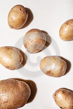 Potato tubers in milk. The concept of an alternative plant-based milk from potatoes