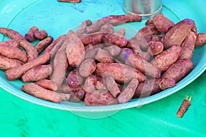 Potatoe purple boiled food for health