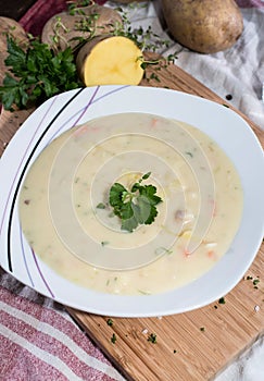 Potatoe Soup in a bowl