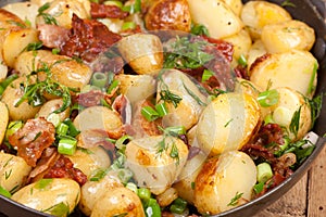 Potatoes with bacon