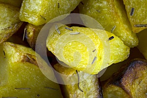 Potatoes cooked in the oven