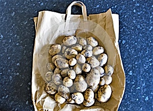 Potatoes; Growing your own avoids using plastics, transport fuel and disposable costs.