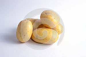 Potatoes isolated on a white background.