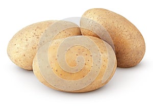 Potatoes isolated on white