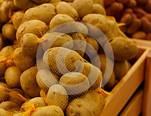 Potatoes market in the Supermarket