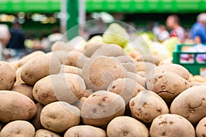 Potatoes on the marketplace