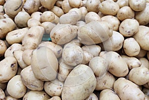 Potatoes Solanum tuberosum for sale in supermarket gondola
