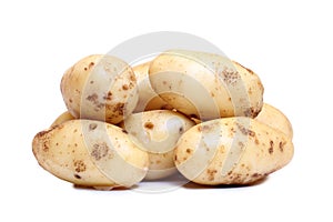Potatos on white