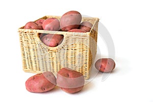 Potatos in Wicker Basket