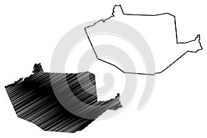 Potengi municipality CearÃ¡ state, Municipalities of Brazil, Federative Republic of Brazil map vector illustration, scribble