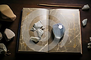 Potent Magic stone book. Generate Ai