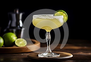 Potent Margarita cocktail. Generate Ai photo