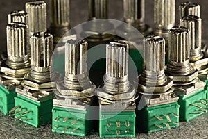 Potentiometers variable resistors photo