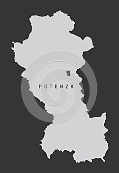 Potenza province map photo