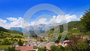 Potes in Cantabria skyline village Spain photo