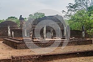 Potgul Vihara in the ancient city Polonnaruwa, Sri Lan