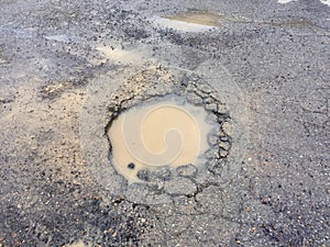 Pothole in the street