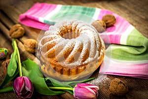 Potica, Slovenian traditional sweet roll with wallnuts