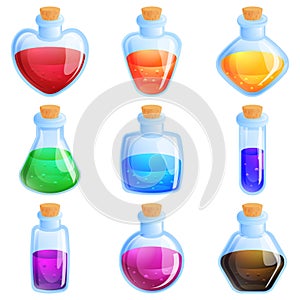 Potion Bottles For Match Three Puzzle Game