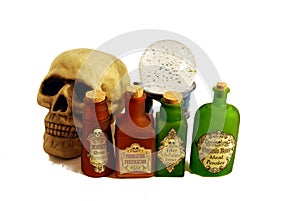 Potions, skull and skull