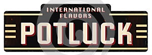 Potluck Invitation Logo Art International Flavors Dishes photo