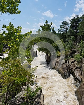 The Potomac river at the Great Falls, Maryland