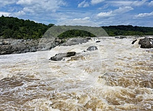 The Potomac river at the Great Falls, Maryland