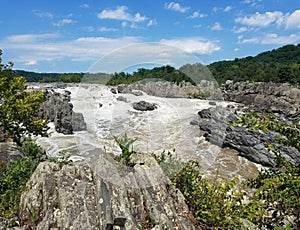 The Potomac river at the Great Falls, Virginia photo