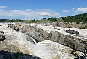 The Potomac river at the Great Falls, Virginia photo
