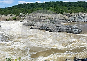 The Potomac river at the Great Falls, Virginia photo