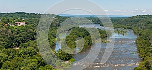 Potomac River Near Harpers Ferry, West Virginia Aerial View From Maryland Heights