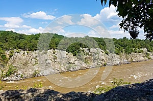 The Potomac river at the Great Falls, Virginia photo