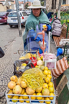 Street orange juice seller