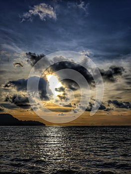 potrait of cloudy sunset