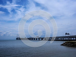 potrait of sultan abdul halim muadzam shah bridge or penang second bridge