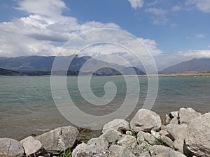 Potrerillos lake in Mendoza province. Argentina