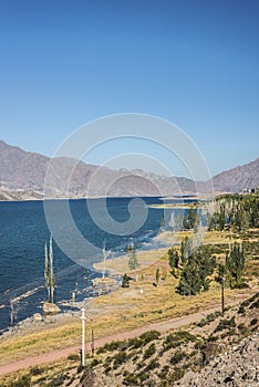 Potrerillos reservoir in Mendoza, Argentina