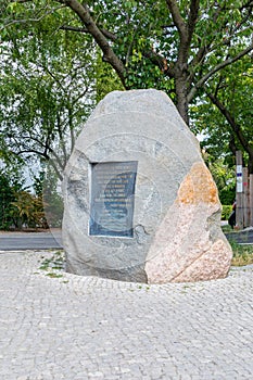 Stone for memorize victims of War World II.