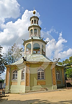 POTSDAM, GERMANY. A lodge with dragons in summer day. Park of San Sushi