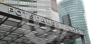 Potsdamer Platz sign Berlin