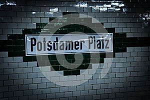 Potsdamer platz signboard in berlin